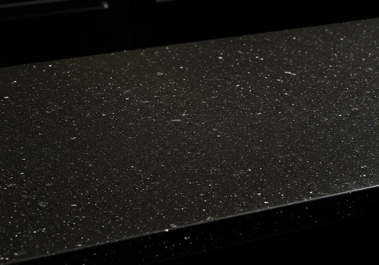 Natural granite stone worktop in contemporary kitchen — premium stone surface