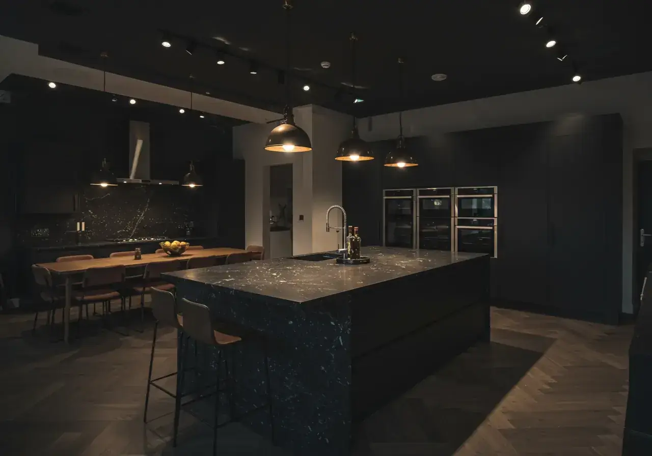 Outdoor kitchen with durable stone countertop surface — AIKON Cyprus