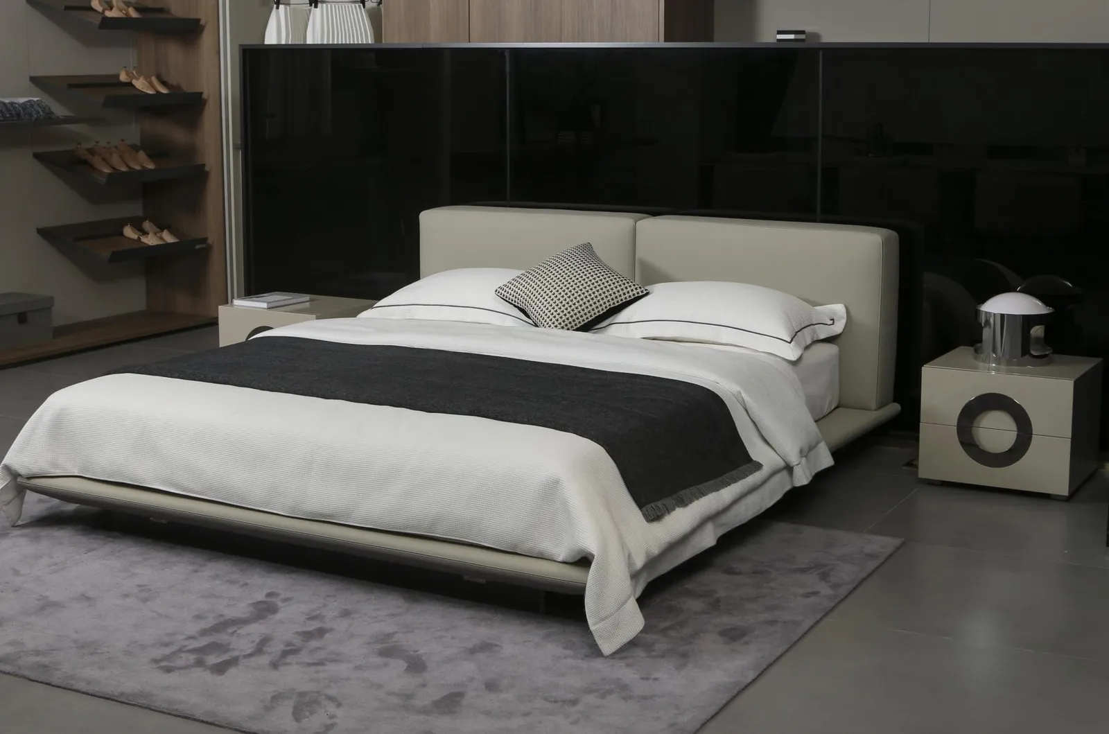 Bedroom furniture and bedside cabinetry — interior view by AIKON, Cyprus contract & FF&E supply