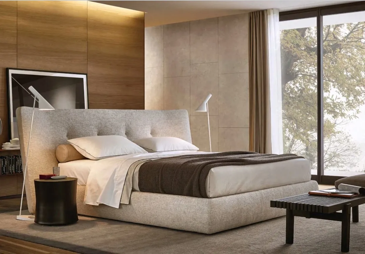 Bedroom furniture and bedside cabinetry — alternative angle by AIKON, Cyprus contract & FF&E supply