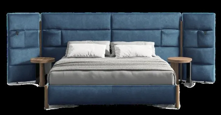 Bedroom furniture and bedside cabinetry — styled setting by AIKON, Cyprus contract & FF&E supply