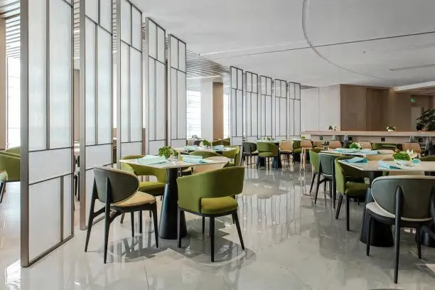 Cafe seating and coffee-shop interior — styled setting by AIKON, Cyprus contract & FF&E supply