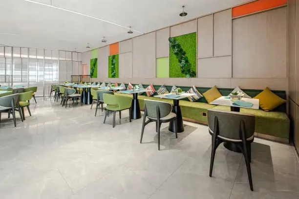 Cafe seating and coffee-shop interior — full-room view by AIKON, Cyprus contract & FF&E supply