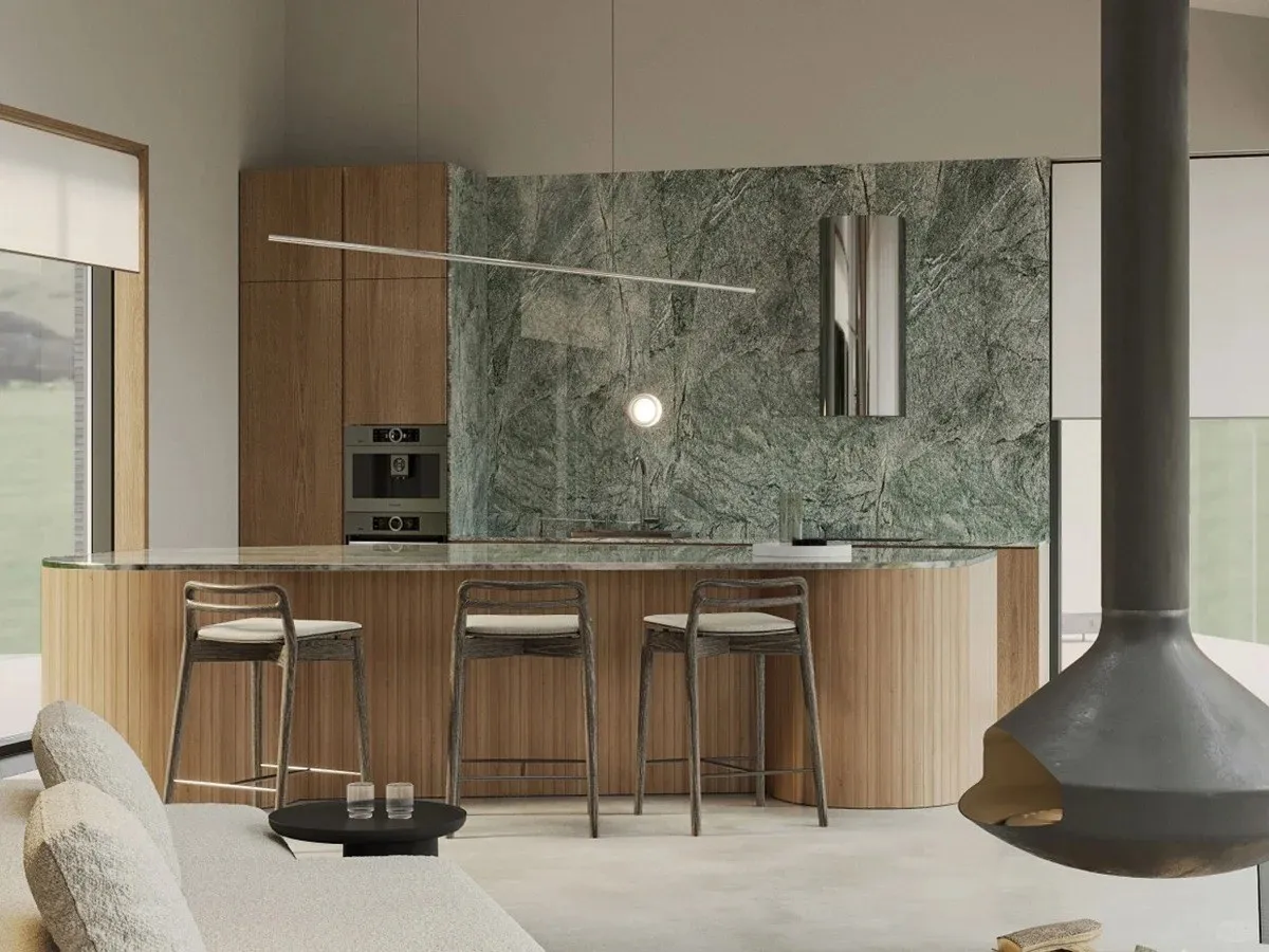 Kitchen countertop and stone surface — interior view by AIKON, Cyprus contract & FF&E supply