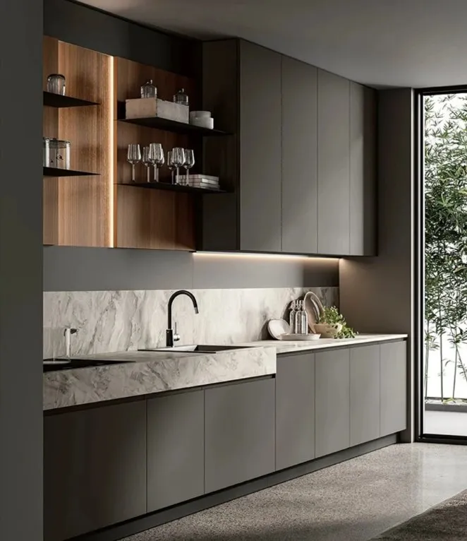Kitchen countertop and stone surface — alternative angle by AIKON, Cyprus contract & FF&E supply