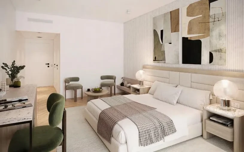 Hotel guest room and lounge furniture — lifestyle scene by AIKON, Cyprus contract & FF&E supply