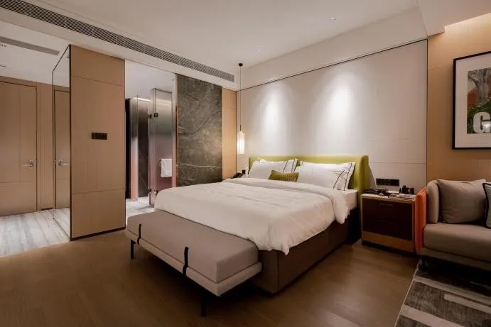 Hotel guest room and lounge furniture — styled setting by AIKON, Cyprus contract & FF&E supply