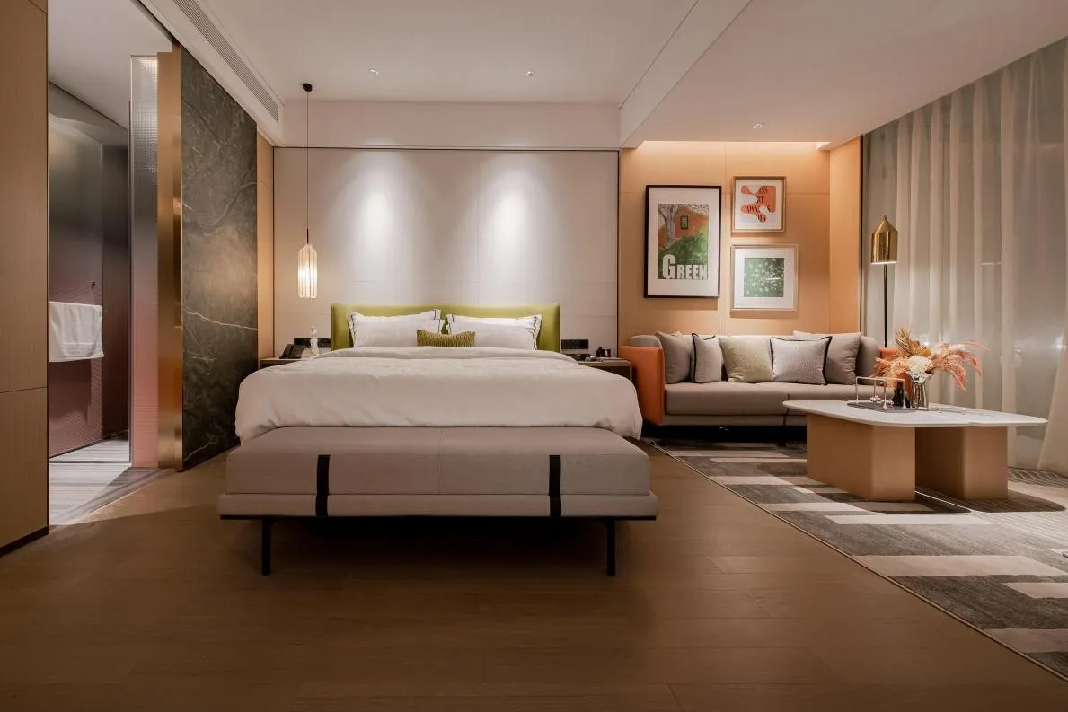 Hotel guest room and lounge furniture — full-room view by AIKON, Cyprus contract & FF&E supply