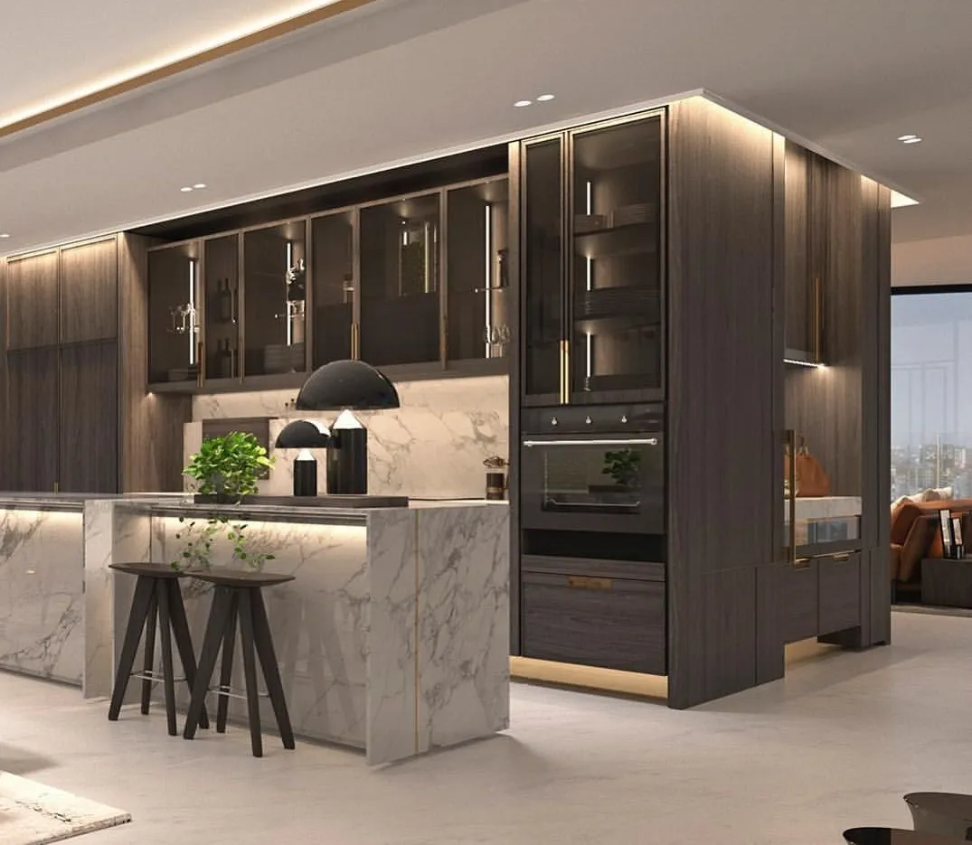 Modern fitted kitchen joinery — interior view by AIKON, Cyprus contract & FF&E supply