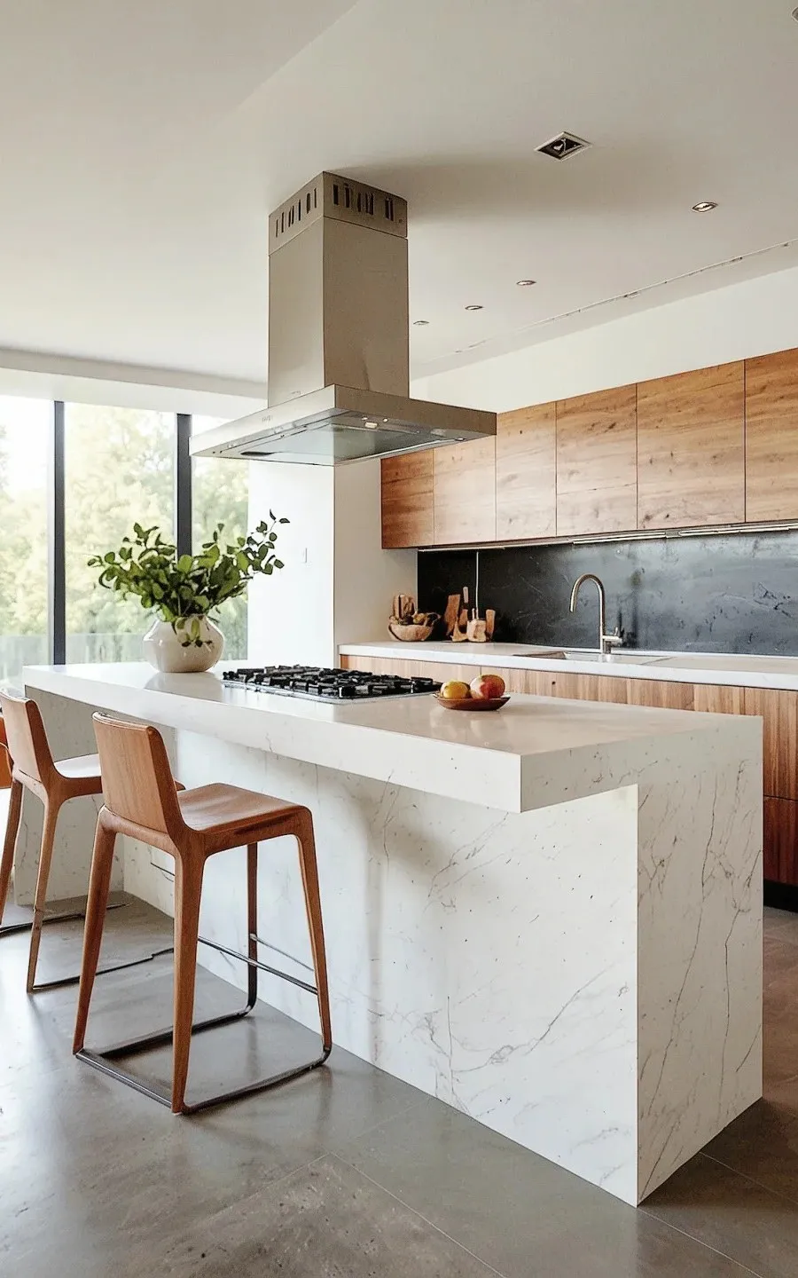 Modern fitted kitchen joinery — alternative angle by AIKON, Cyprus contract & FF&E supply