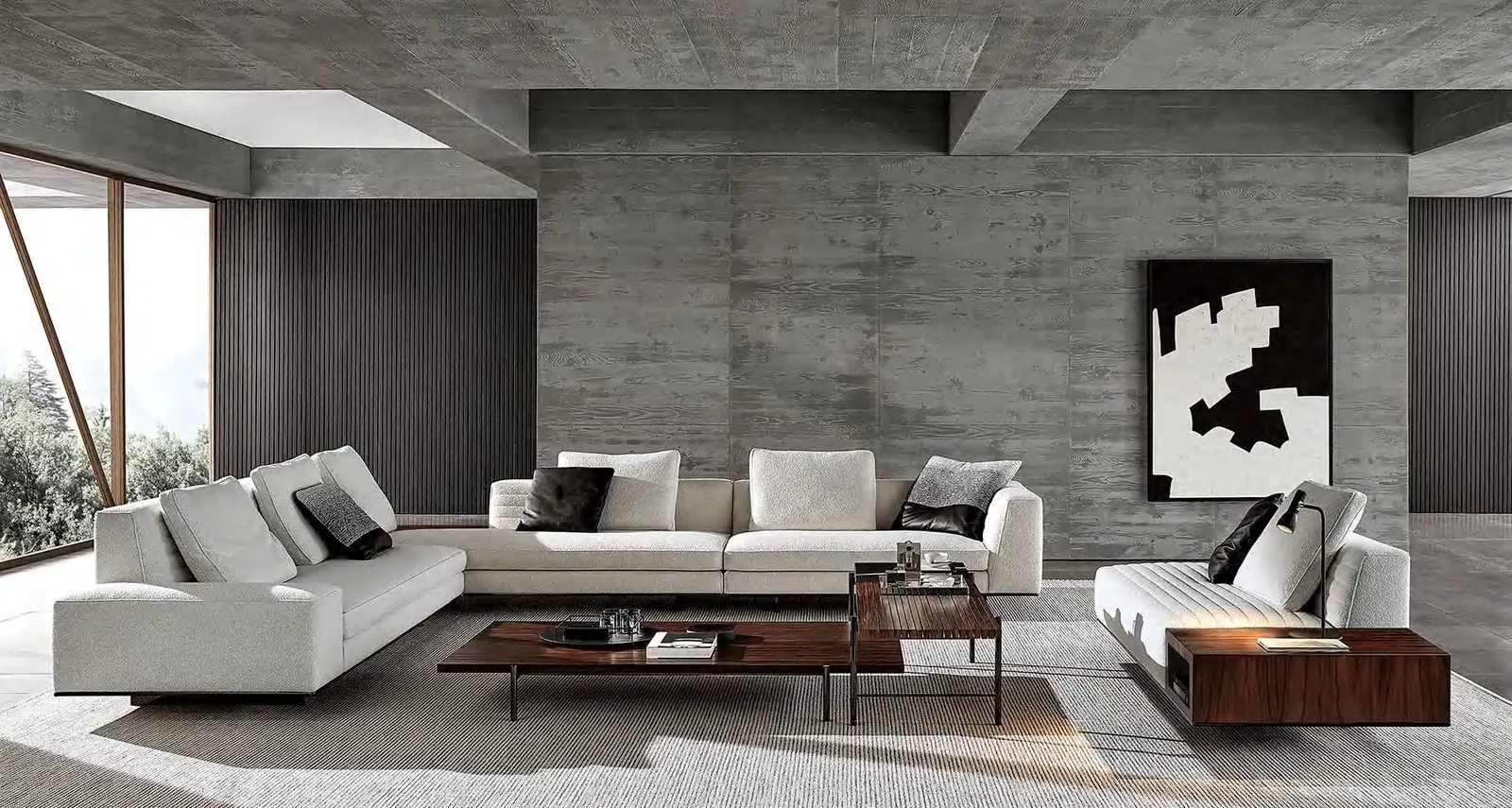 Living room furniture and seating — interior view by AIKON, Cyprus contract & FF&E supply