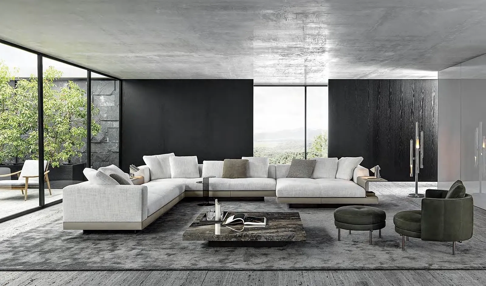 Living room furniture and seating — alternative angle by AIKON, Cyprus contract & FF&E supply