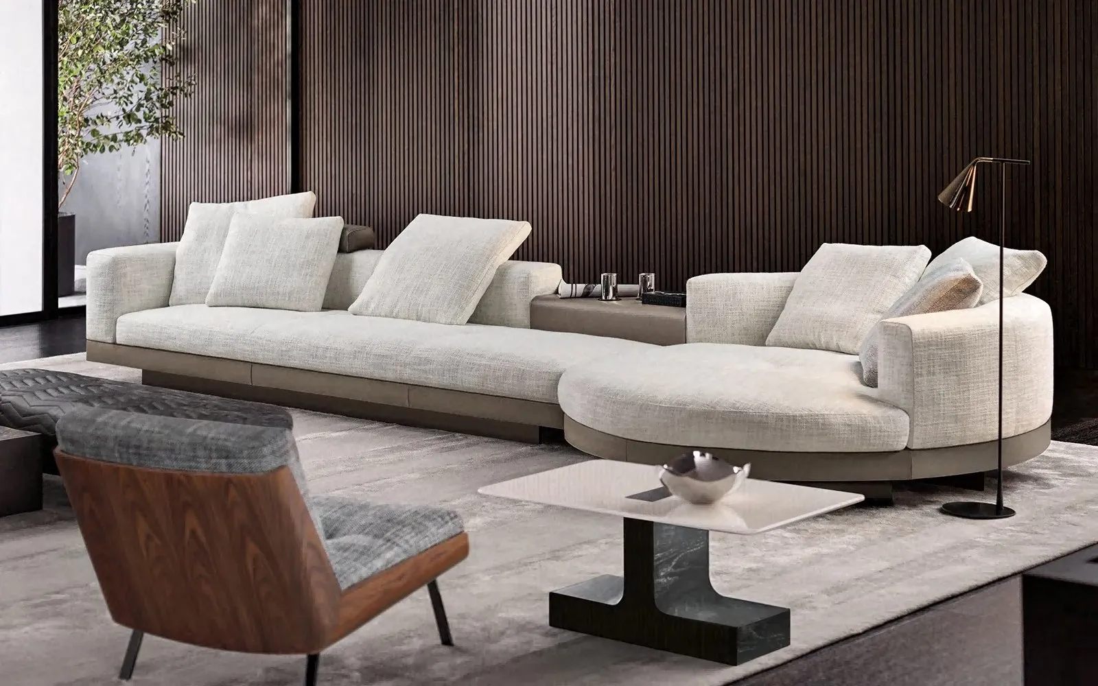 Living room furniture and seating — close-up detail by AIKON, Cyprus contract & FF&E supply