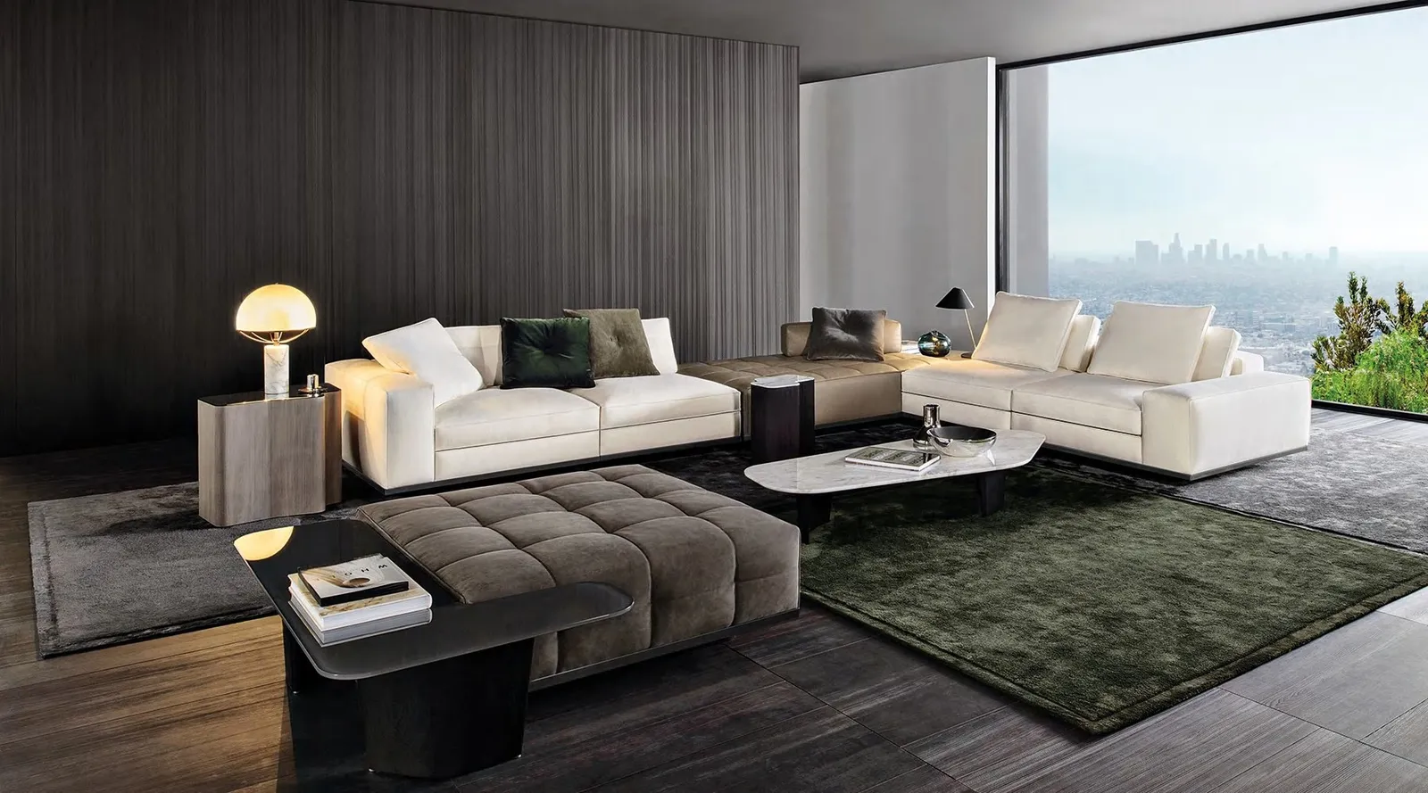 Living room furniture and seating — lifestyle scene by AIKON, Cyprus contract & FF&E supply