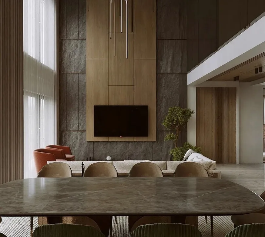 Living room furniture and seating — styled setting by AIKON, Cyprus contract & FF&E supply