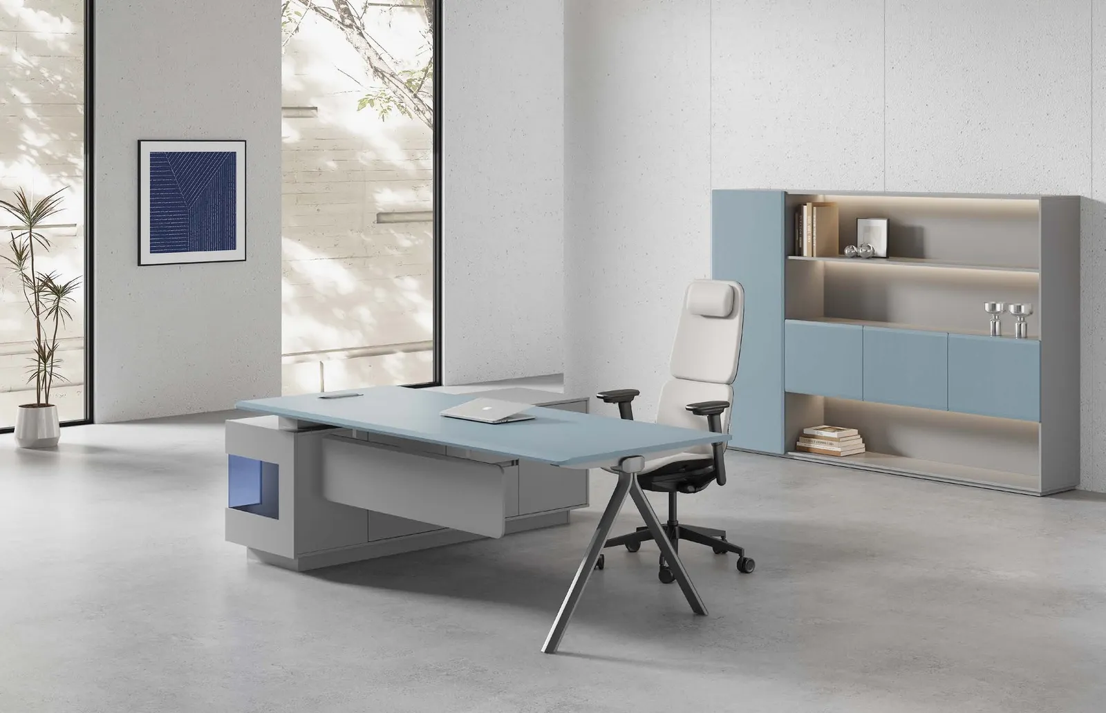 Office furniture and workspace fit-out — layout reference by AIKON, Cyprus contract & FF&E supply