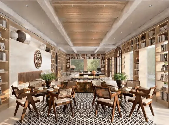 Restaurant dining furniture and interior — interior view by AIKON, Cyprus contract & FF&E supply