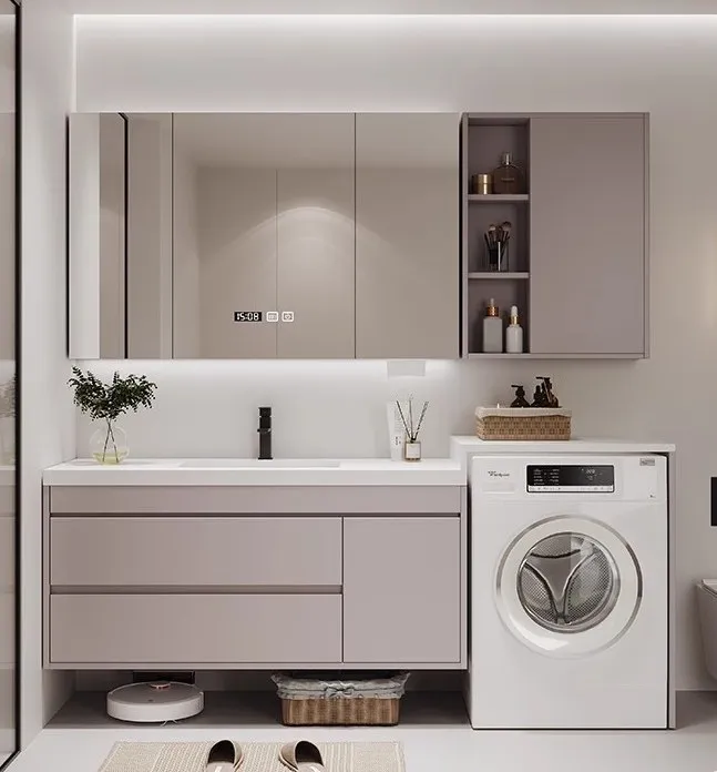 Bathroom vanity unit and washbasin joinery — detail view by AIKON, Cyprus contract & FF&E supply