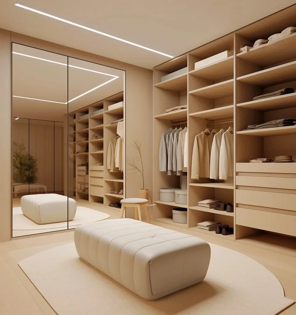 Walk-in wardrobe and closet joinery — detail view by AIKON, Cyprus contract & FF&E supply