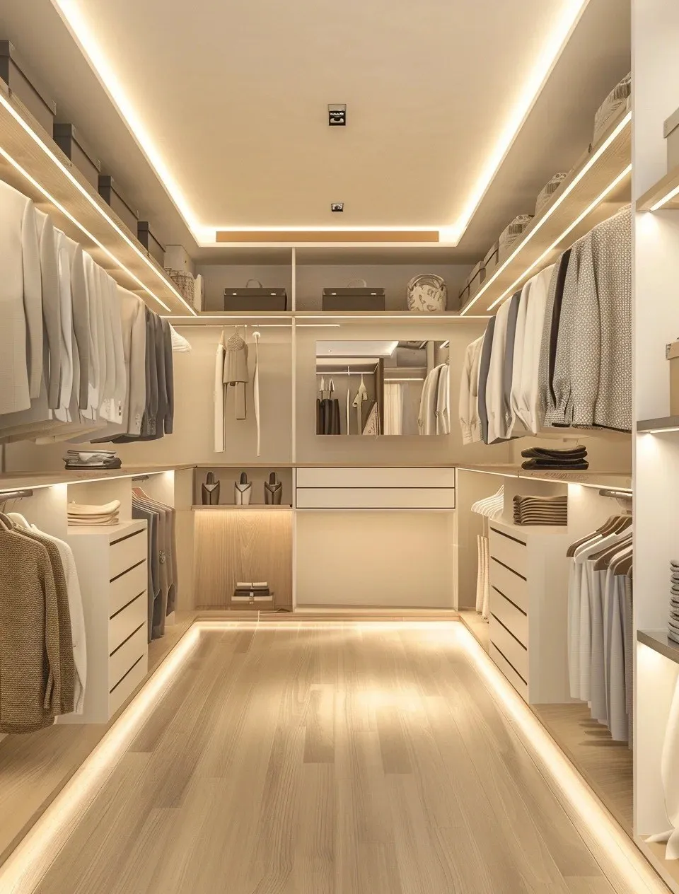 Walk-in wardrobe and closet joinery — lifestyle scene by AIKON, Cyprus contract & FF&E supply
