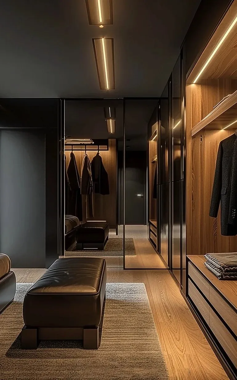 Walk-in wardrobe and closet joinery — detail view by AIKON, Cyprus contract & FF&E supply