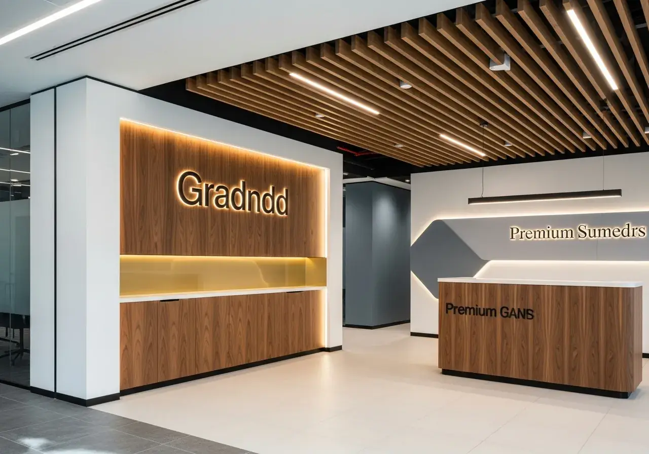 Branded fit-out elements — AIKON Office Furniture collection