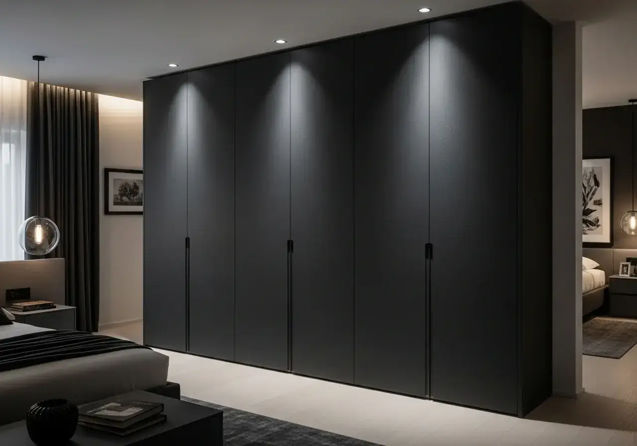 Standard fitted bedroom wardrobe with seamless finish — AIKON Wardrobes