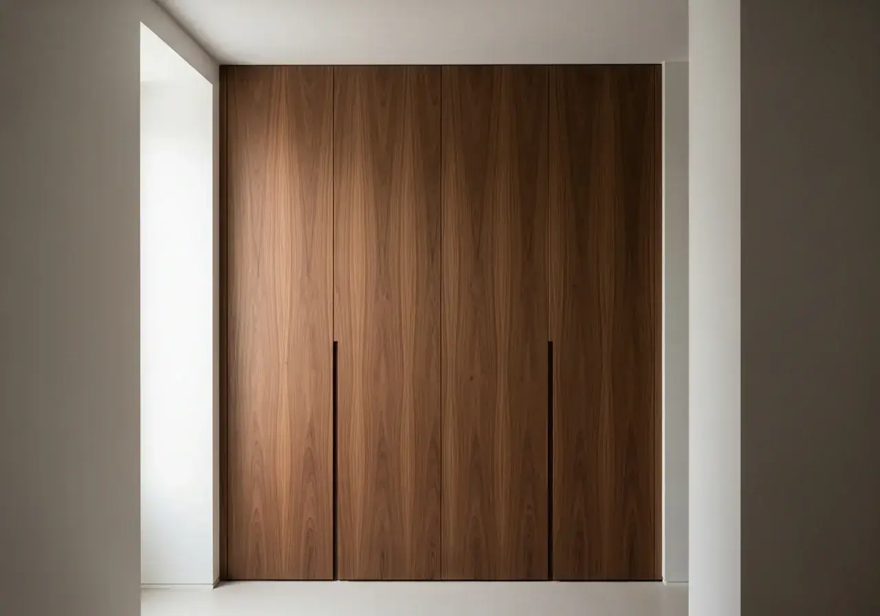 Standard lacquered wardrobe with groove-profile handles — AIKON Wardrobes